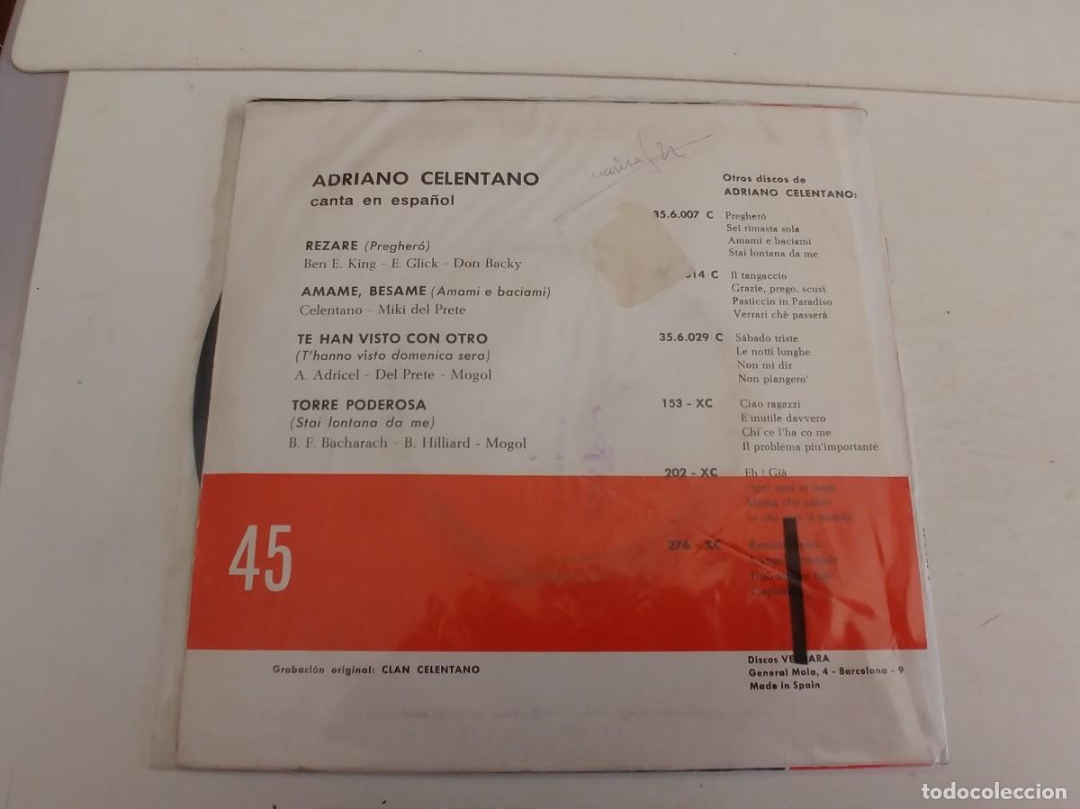 Discos de vinilo: ADRIANO CELENTANO-EP REZARE +3-EN ESPA&Ntilde;OL - Foto 2