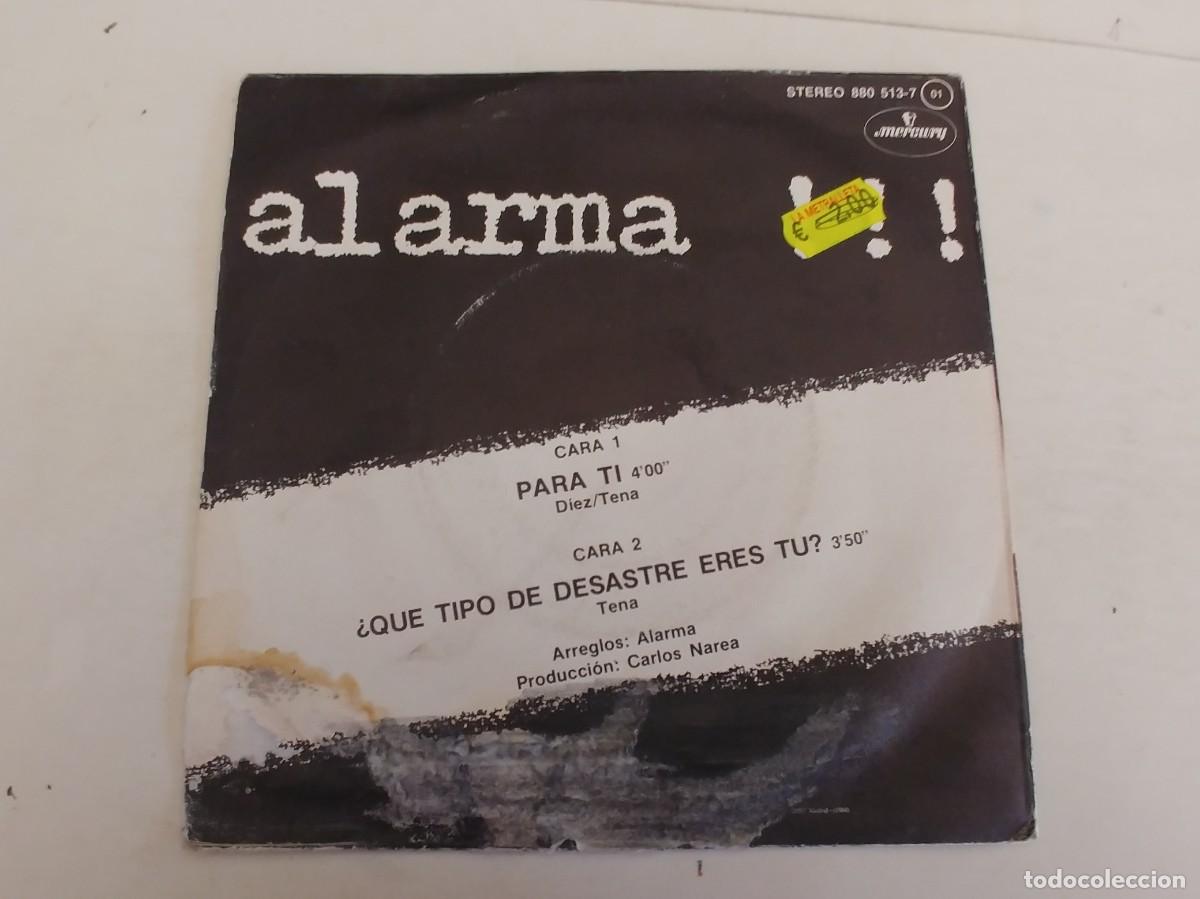 Discos de vinilo: ALARMA-SINGLE PARA TI-PORTADA REGULAR - Foto 2