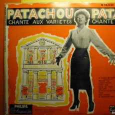Discos de vinilo: LP - PATACHOU - CHANTE AUX VARIETES - 10 PULGADAS - PHILIPS - FRANCIA
