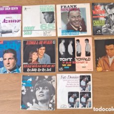 Discos de vinilo: LOTE DE 10 VINILOS DE SINGLES INTERNACIONALES, AÑOS 1950 - 60. Lote 390705149