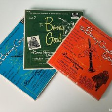 Discos de vinilo: BENNY GOODMAN AND HIS ORCHESTRA – BENNY GOODMAN STORY, 6 X EPS, DENMARK 1956 DECCA