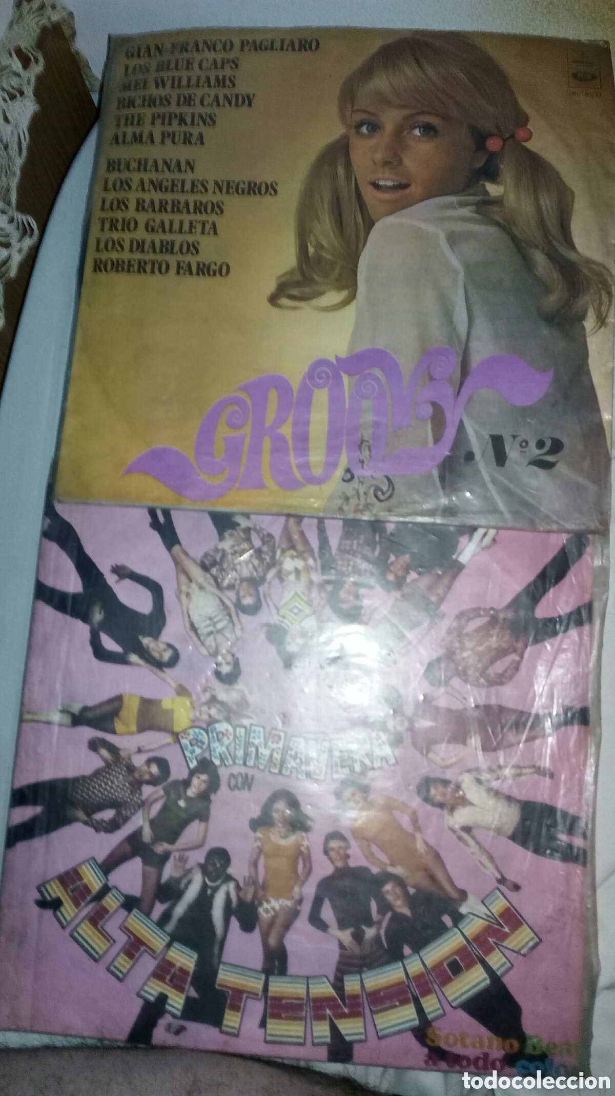 Dischi in vinile: LOTE DOS LP'S VARIOS URUGUAY. GROOVY N&deg;2.PRIMAVERA CON ALTA TENSI&Oacute;N. A&Ntilde;OS 70
