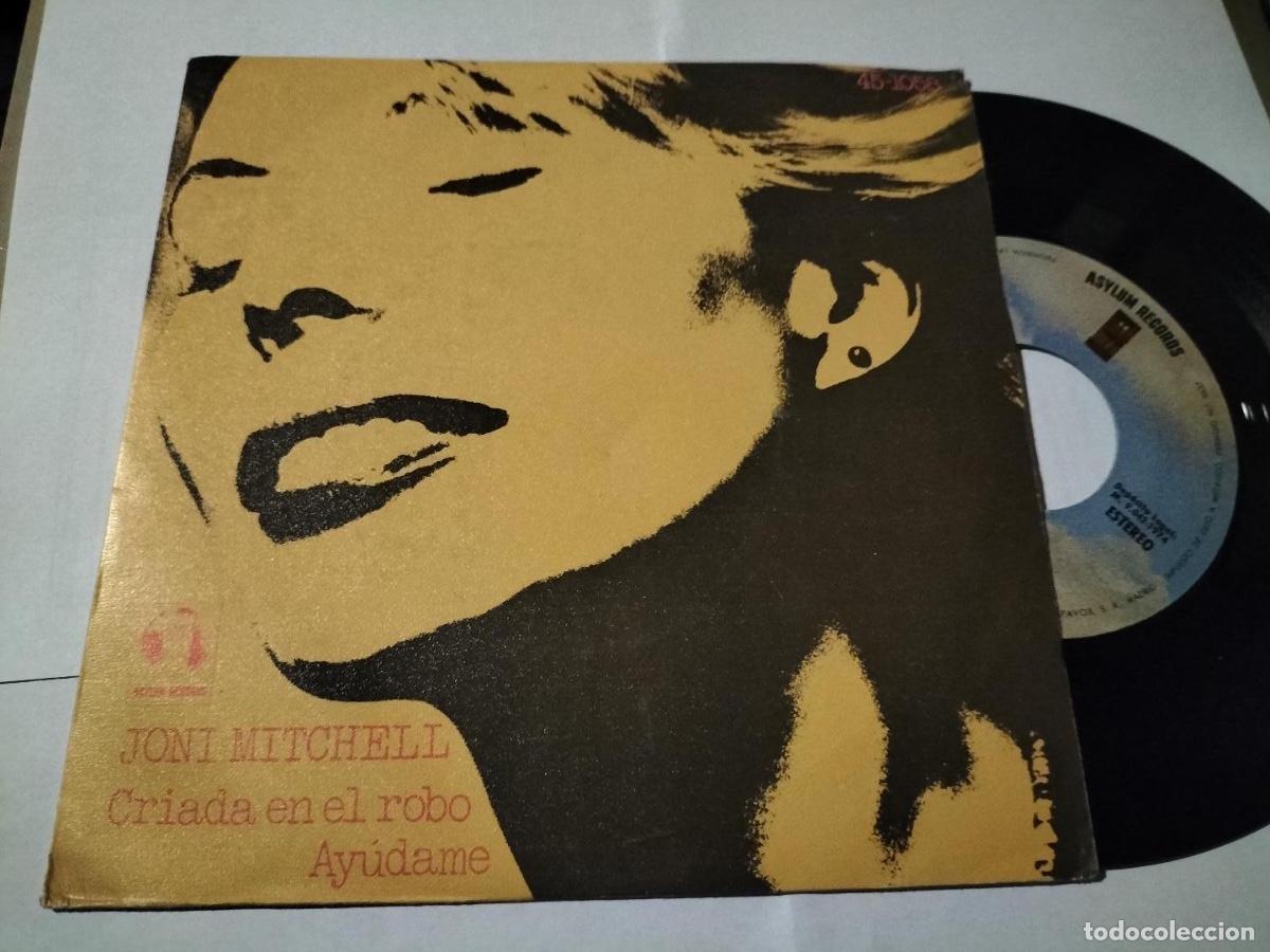 Discos de vinilo: JONI MITCHELL - RAISED ON ROBBERY - 7&rdquo; SINGLE HISPAVOX 1974 FOLK - Foto 1