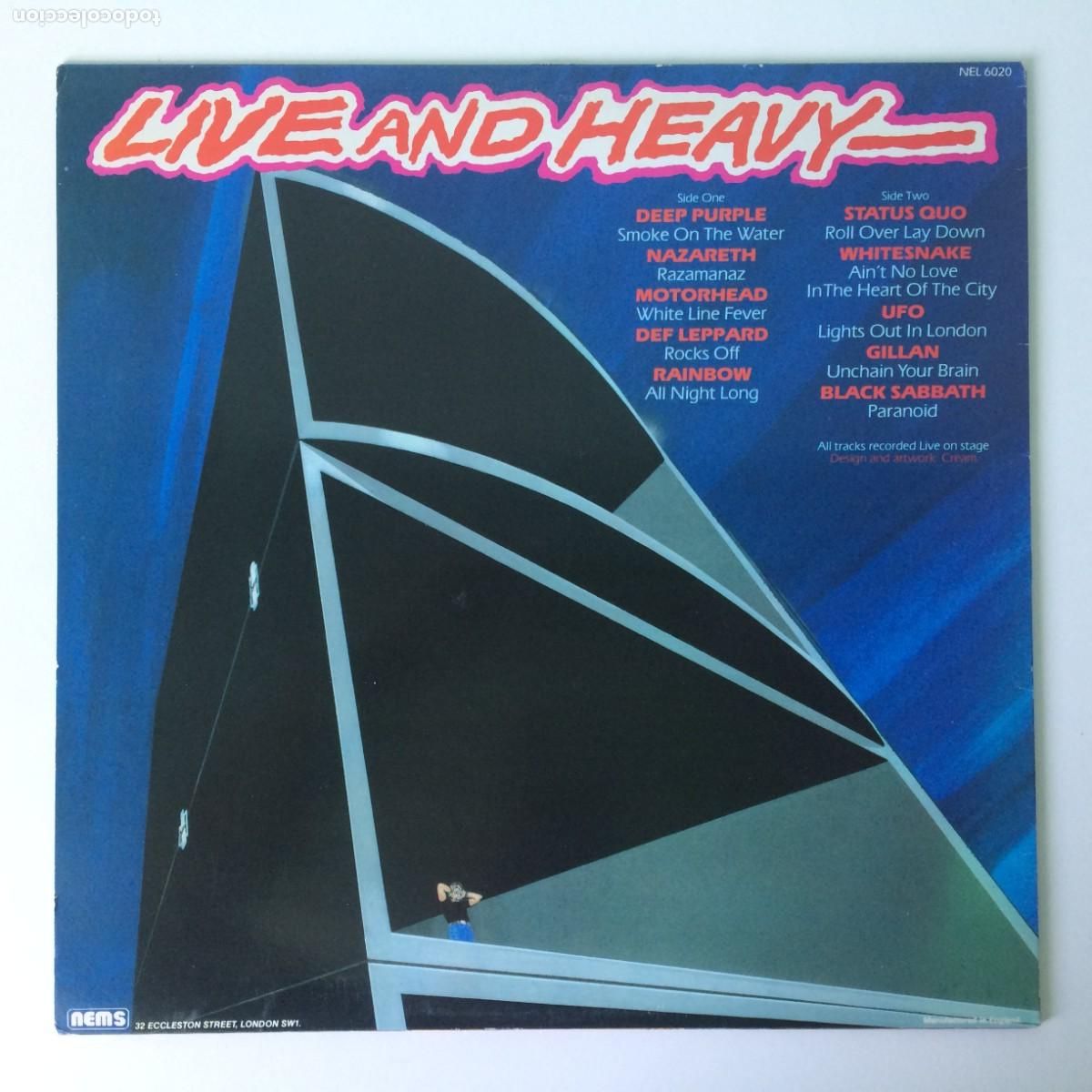 Discos de vinilo: Various &lrm;&ndash; Live And Heavy , UK 1981 Nems - Foto 2