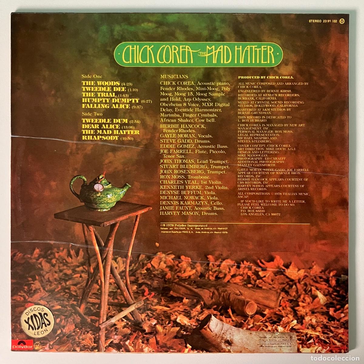 Discos de vinilo: Chick Corea &ndash; The Mad Hatter, Spain 1978 Polydor - Foto 2