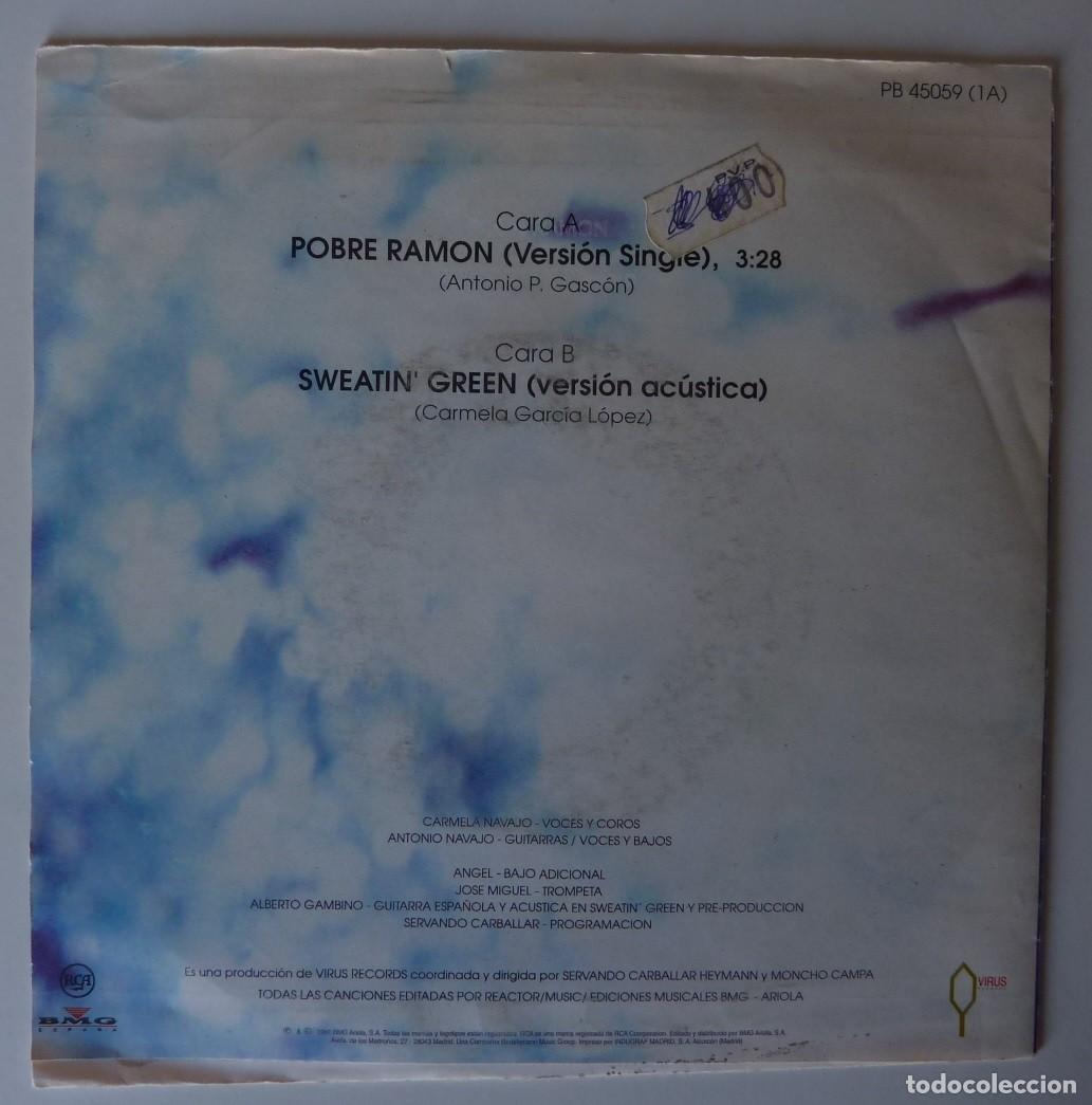 Discos de vinilo: LOS NAVAJOS // POBRE RAMON // 1991 // SINGLE - Foto 2