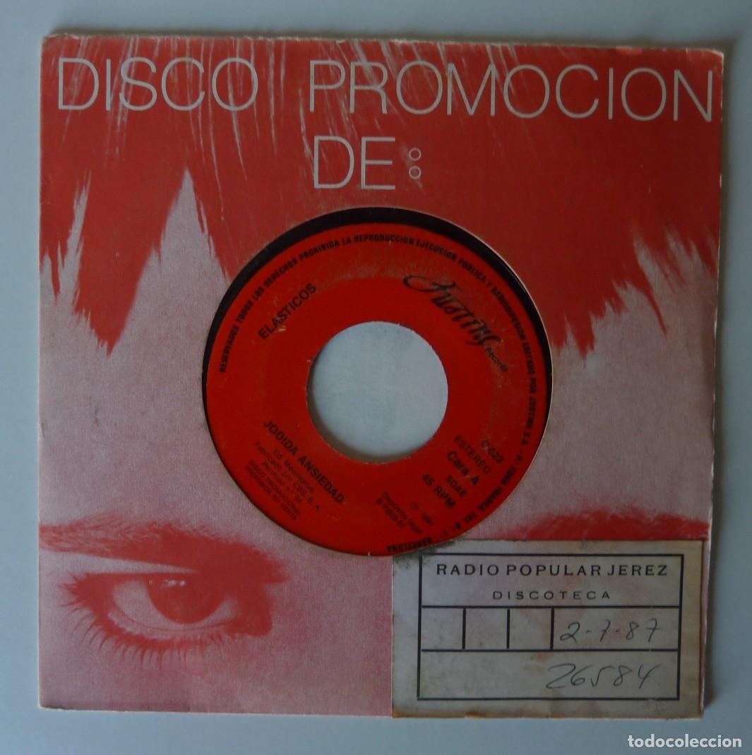 Discos de vinilo: ELASTICOS // JODIDA ANSIEDAD // PROMOCIONAL // 1987 // SINGLE - Foto 1