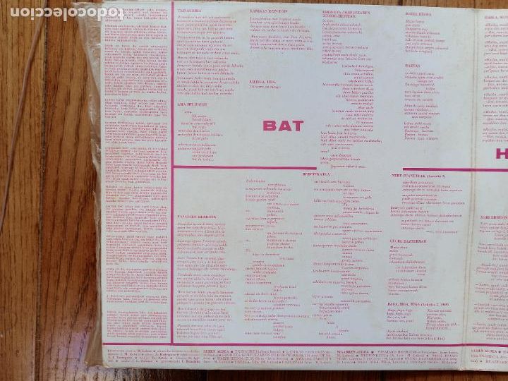 Discos de vinilo: Mikel Laboa - Bat -Hiru - Foto 2