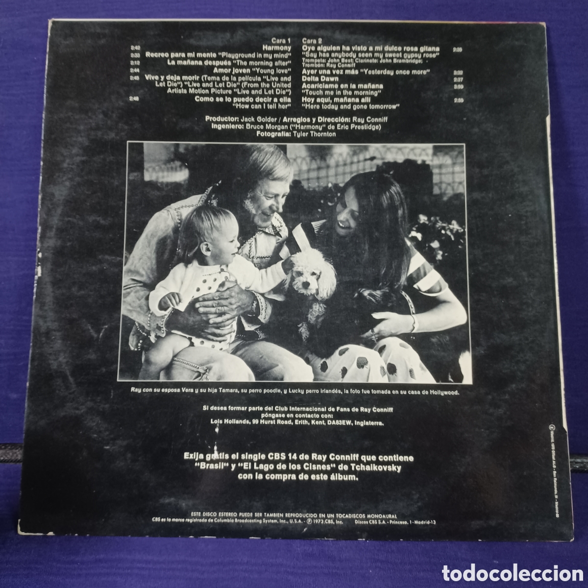 Discos de vinilo: RAY CONNIFF - HARMONY 1973 CBS - Foto 2