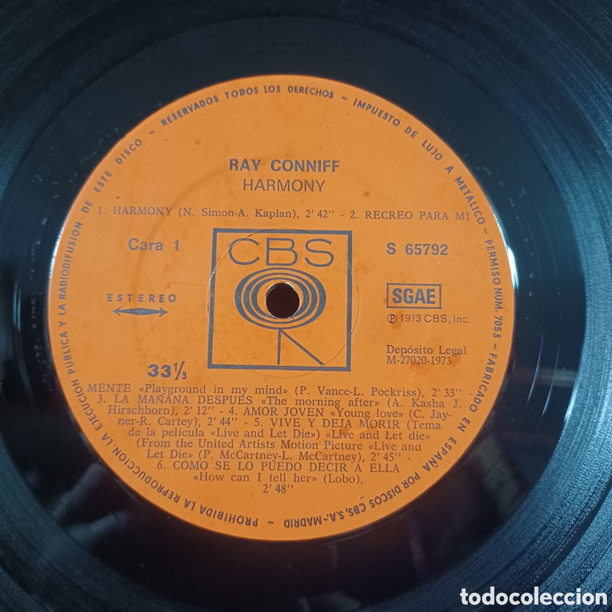 Discos de vinilo: RAY CONNIFF - HARMONY 1973 CBS - Foto 3
