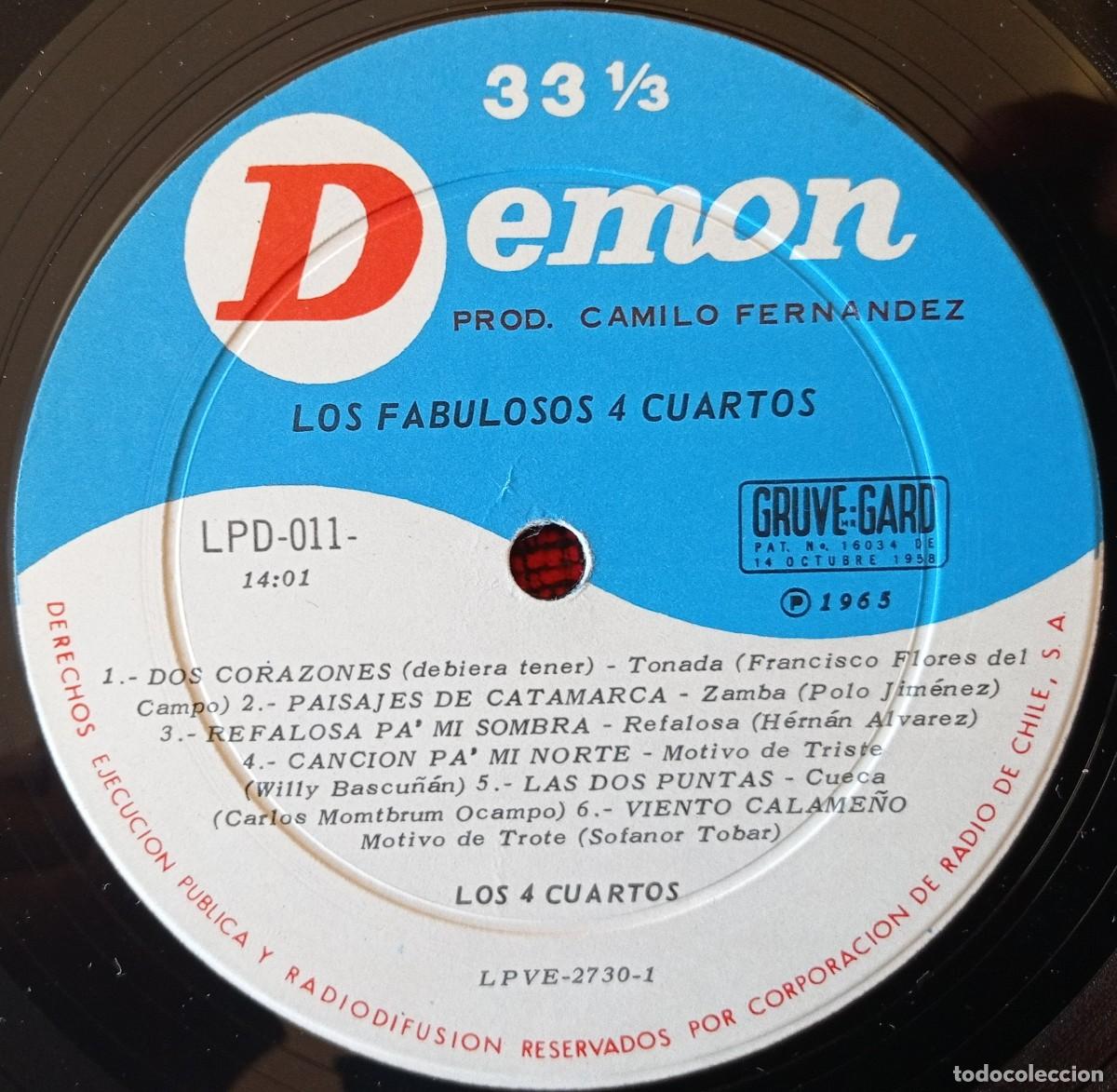 Discos de vinilo: LOS 4 CUARTOS **** VINILO 1964 CHILE LP - Foto 3