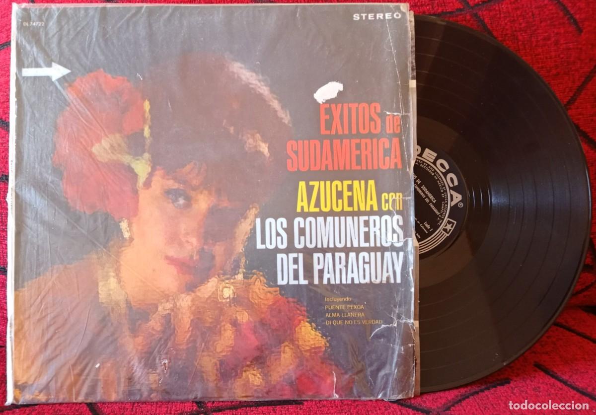 Disques de vinyle: AZUCENA CON LOS COMUNEROS DEL PARAGUAY ** Exitos De Sudamerica ** DECCA LP VINILO