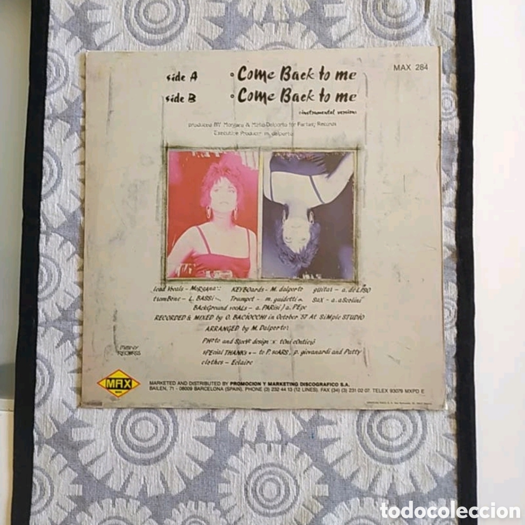 Discos de vinilo: Maxi single Morgana. Come back to me - Foto 2