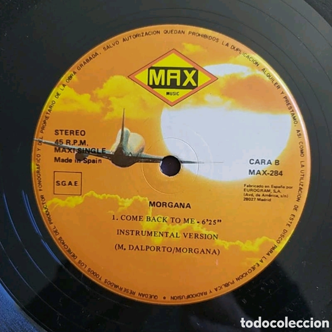Discos de vinilo: Maxi single Morgana. Come back to me - Foto 4