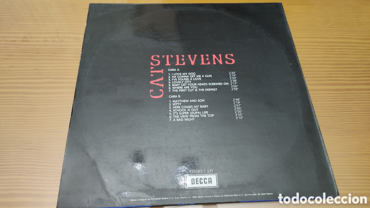 Discos de vinilo: disco vinilo LP de Cat Stevens &rdquo; Cat Stevens&rdquo; - Foto 2