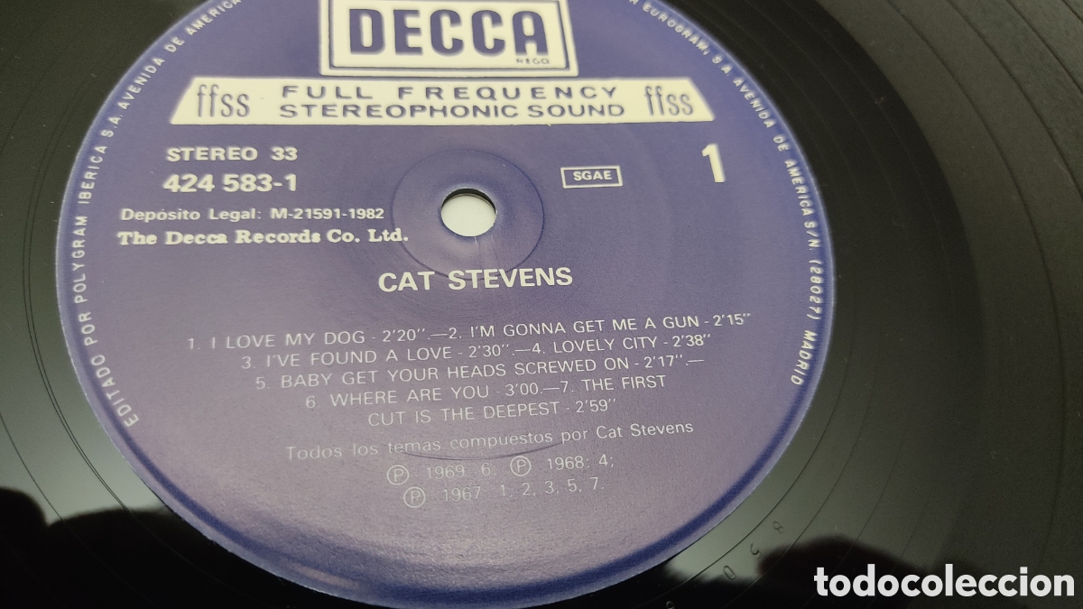 Discos de vinilo: disco vinilo LP de Cat Stevens &rdquo; Cat Stevens&rdquo; - Foto 3