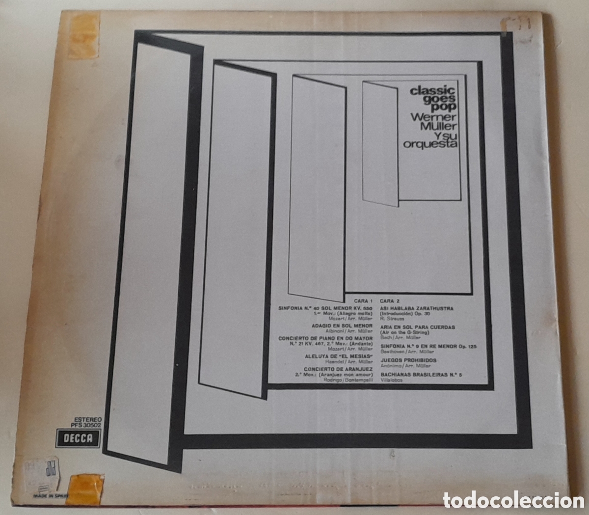 Discos de vinilo: WERNER M&Uuml;LLER Y SU ORQUESTA - CLASSICS GOES POP - Foto 2