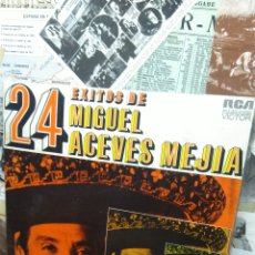 Discos de vinilo: 24 ÉXITOS DE MIGUEL ACEVES MEJÍA. 2 LP.. Lote 391184659