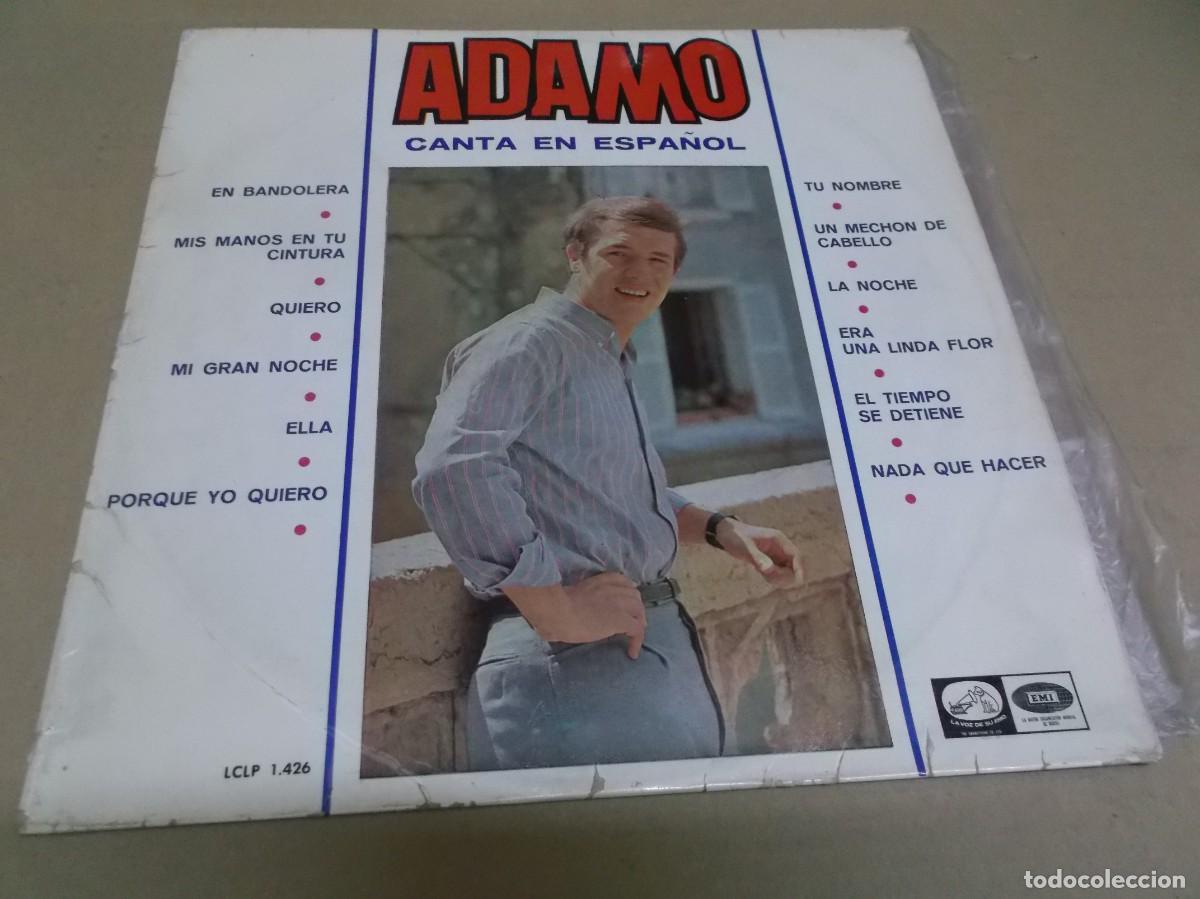 Discos de vinilo: ADAMO (LP) CANTA EN ESPA&Ntilde;OL A&Ntilde;O 1966 - Foto 1