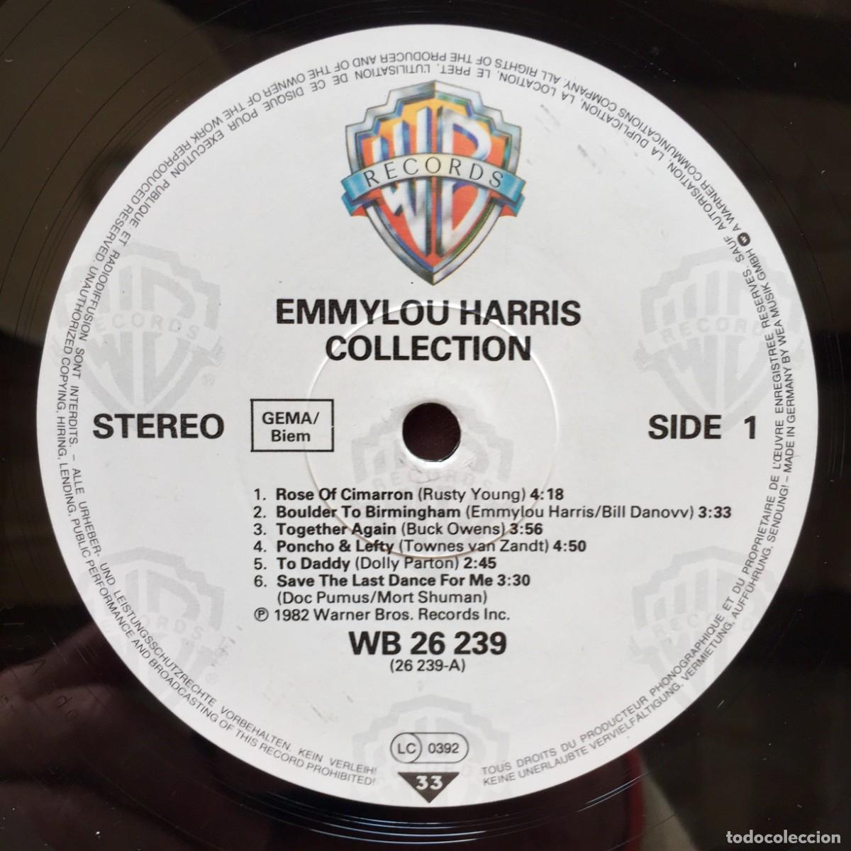 Discos de vinilo: EMMYLOU HARRIS : COLLECTION [WARNER - DEU 1982] LP/COMP - Foto 3