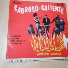 Discos de vinilo: LATIN PETE TERRACE - SABROSO CALIENTE -, EP, EL MANISERO + 3, AÑO 1962, COL PIX 27.124