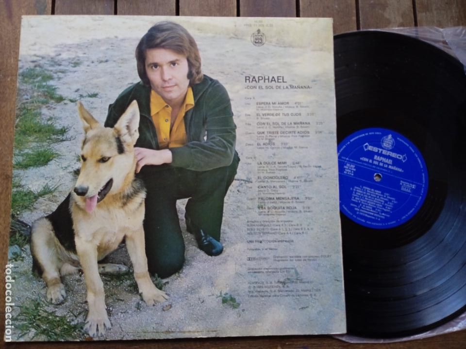 Discos de vinilo: RAPHAEL. LP. CON EL SOL DE LA MA&Ntilde;ANA. MADE IN SPAIN. 1975. HISPAVOX - Foto 2