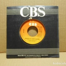 Discos de vinilo: DISCO SINGLE DE VINILO , CBS , QUE QUIERES , JUEGOS DE COMPUTADORA , CBS , 1979