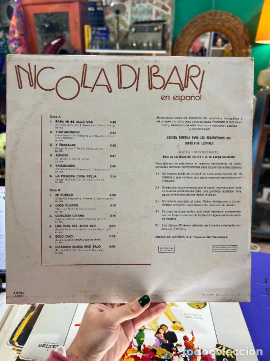 Discos de vinilo: LP NICOLA DI BARI EN ESPA&Ntilde;OL - Foto 2