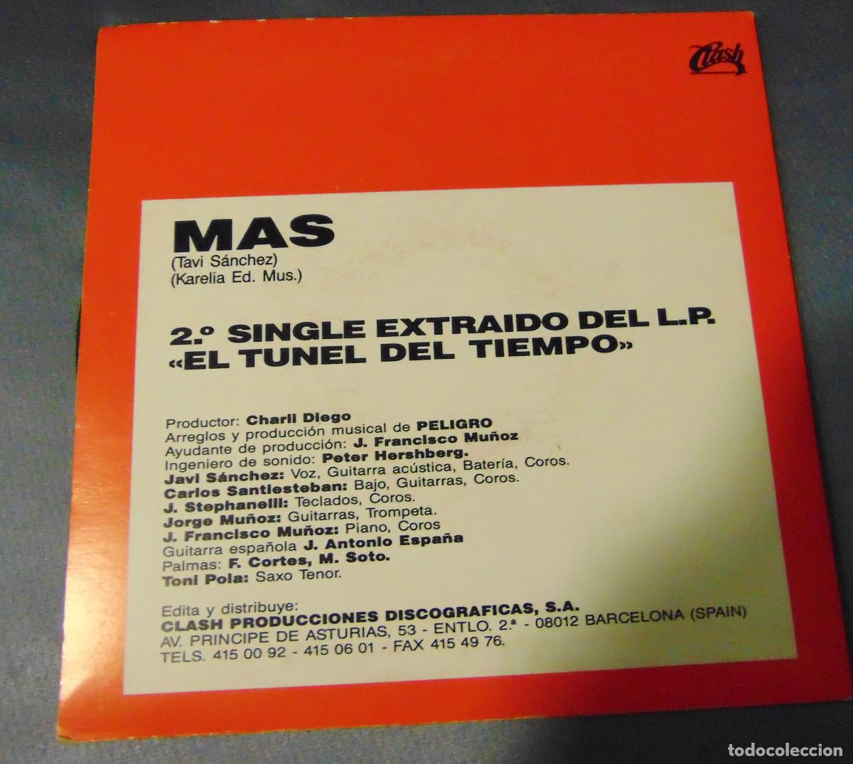 Discos de vinilo: PELIGRO - MAS - SINGLE PROMO 1990 - Foto 2