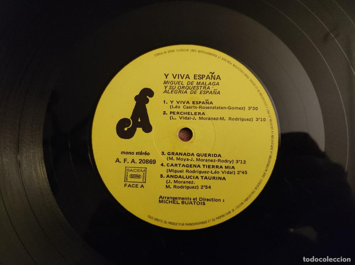 Discos de vinilo: Miguel de M&aacute;laga &ndash; Y Viva Espa&ntilde;a Lp - Foto 2
