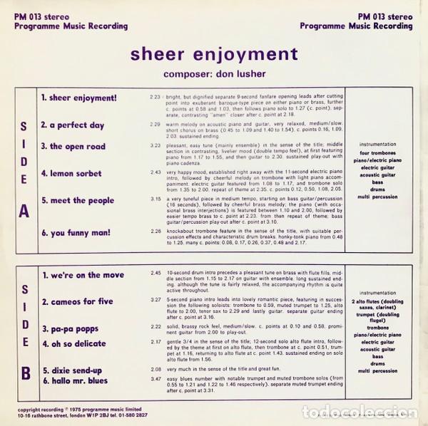 Discos de vinilo: Don Lusher &ndash; Sheer Enjoyment - Foto 2
