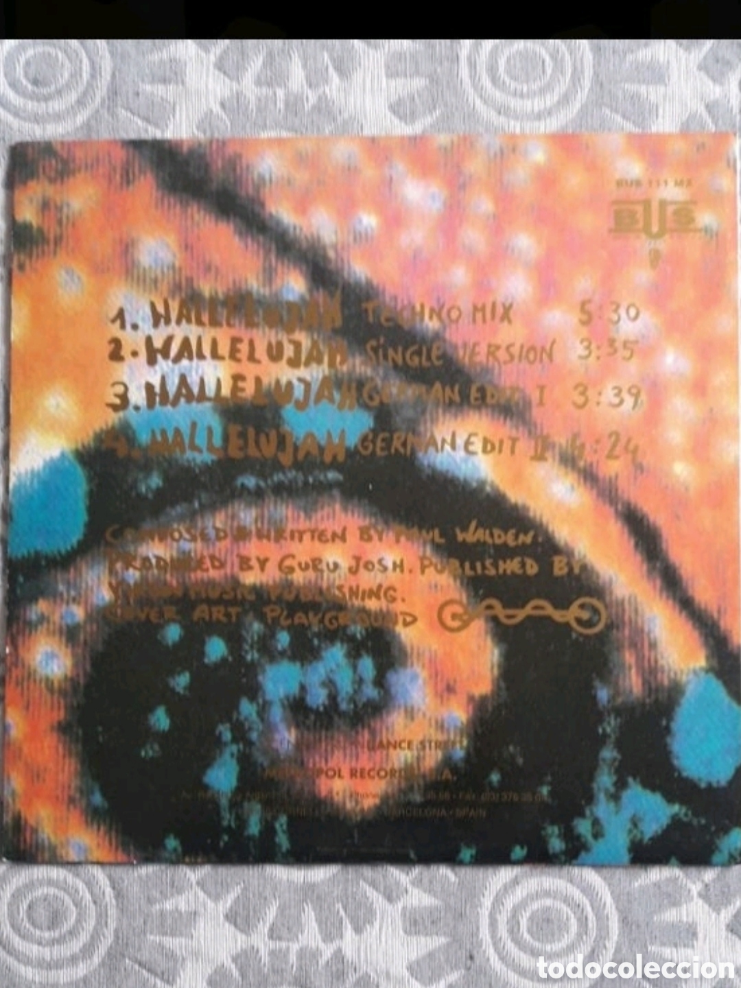 Discos de vinilo: Maxi single Guru Josh. Hallelujah - Foto 2