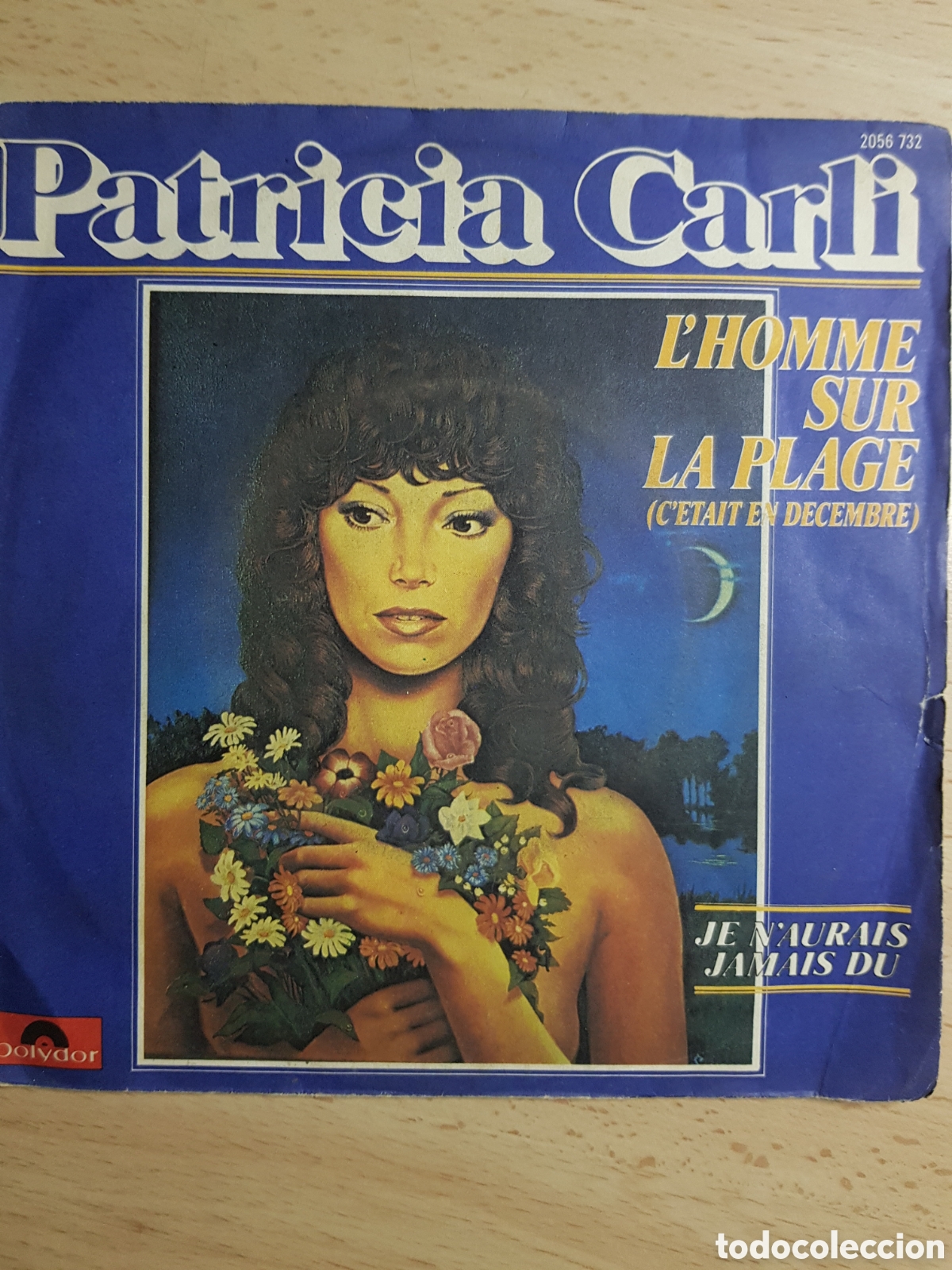 Disques de vinyle: Single 7&rdquo; Patricia Carli 1978 France. L'homme sur la plage.