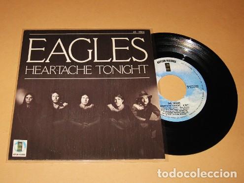 Discos de vinilo: EAGLES - HEARTACHE TONIGHT - SINGLE - 1979 - Foto 1