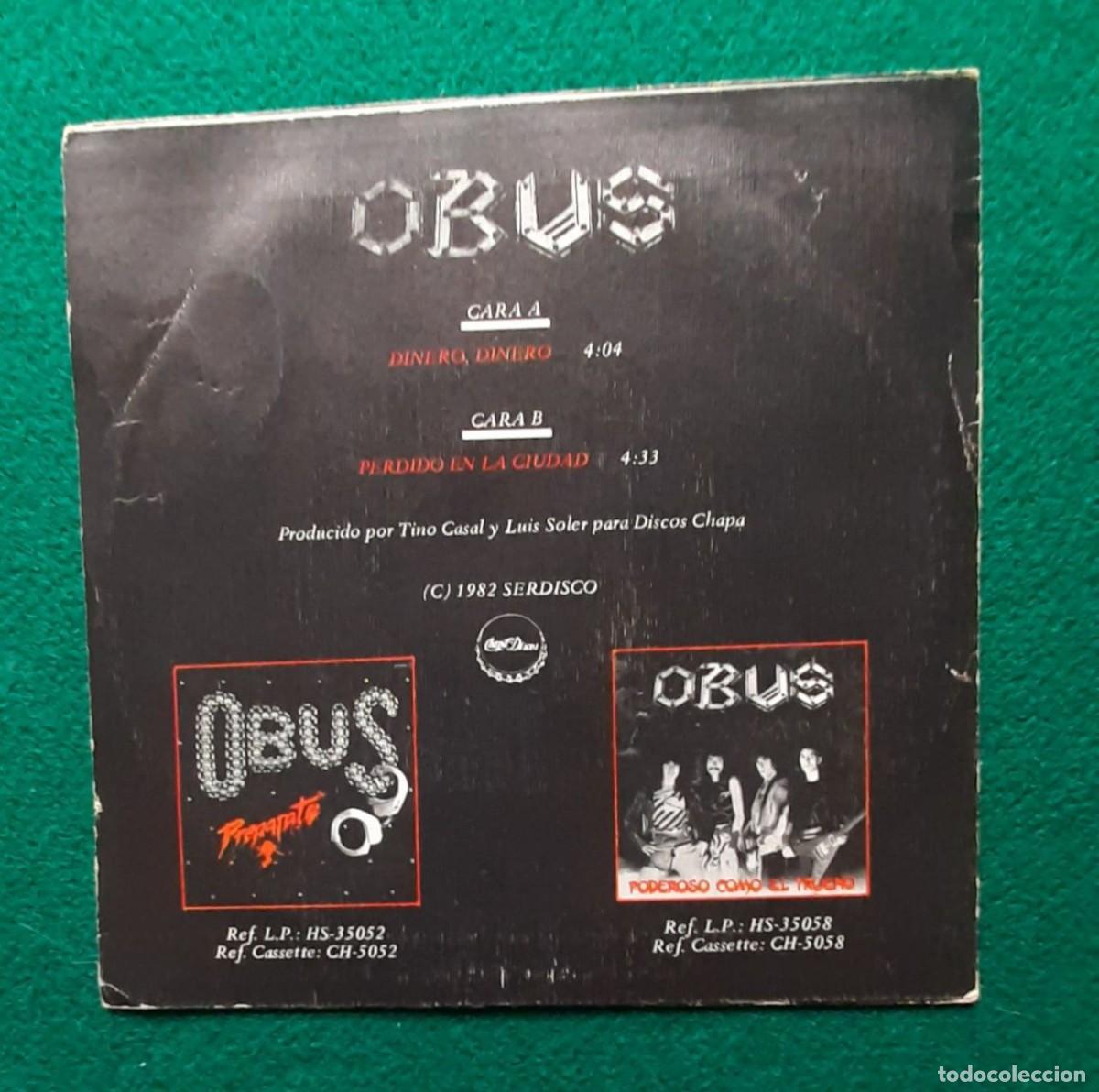 Discos de vinilo: OBUS - SINGLE DINERO DINERO - DISCO SIN USAR - Foto 2