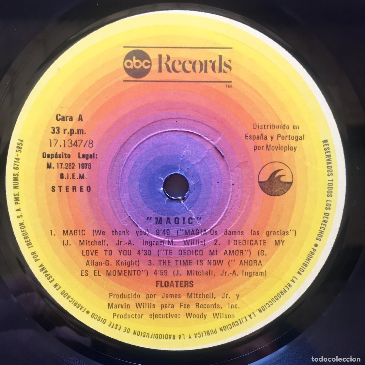 Discos de vinilo: FLOATERS : MAGIC [ABC - ESP 1978] LP - Foto 3