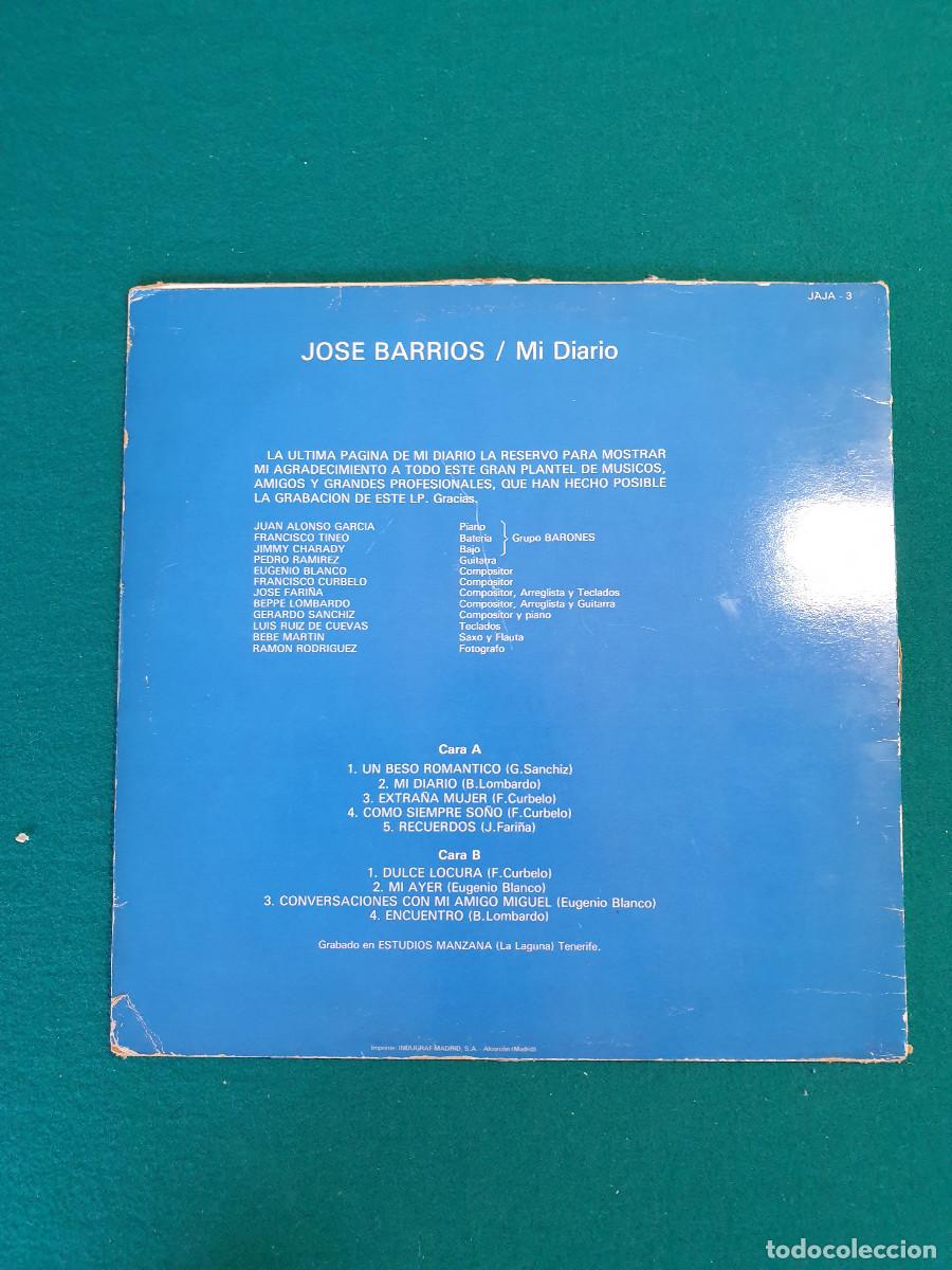Discos de vinilo: Jose Barrios &ndash; Mi Diario - Foto 2
