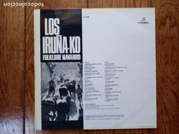 Discos de vinilo: Los Iru&ntilde;a-ko -. Folklore navarro - Foto 2