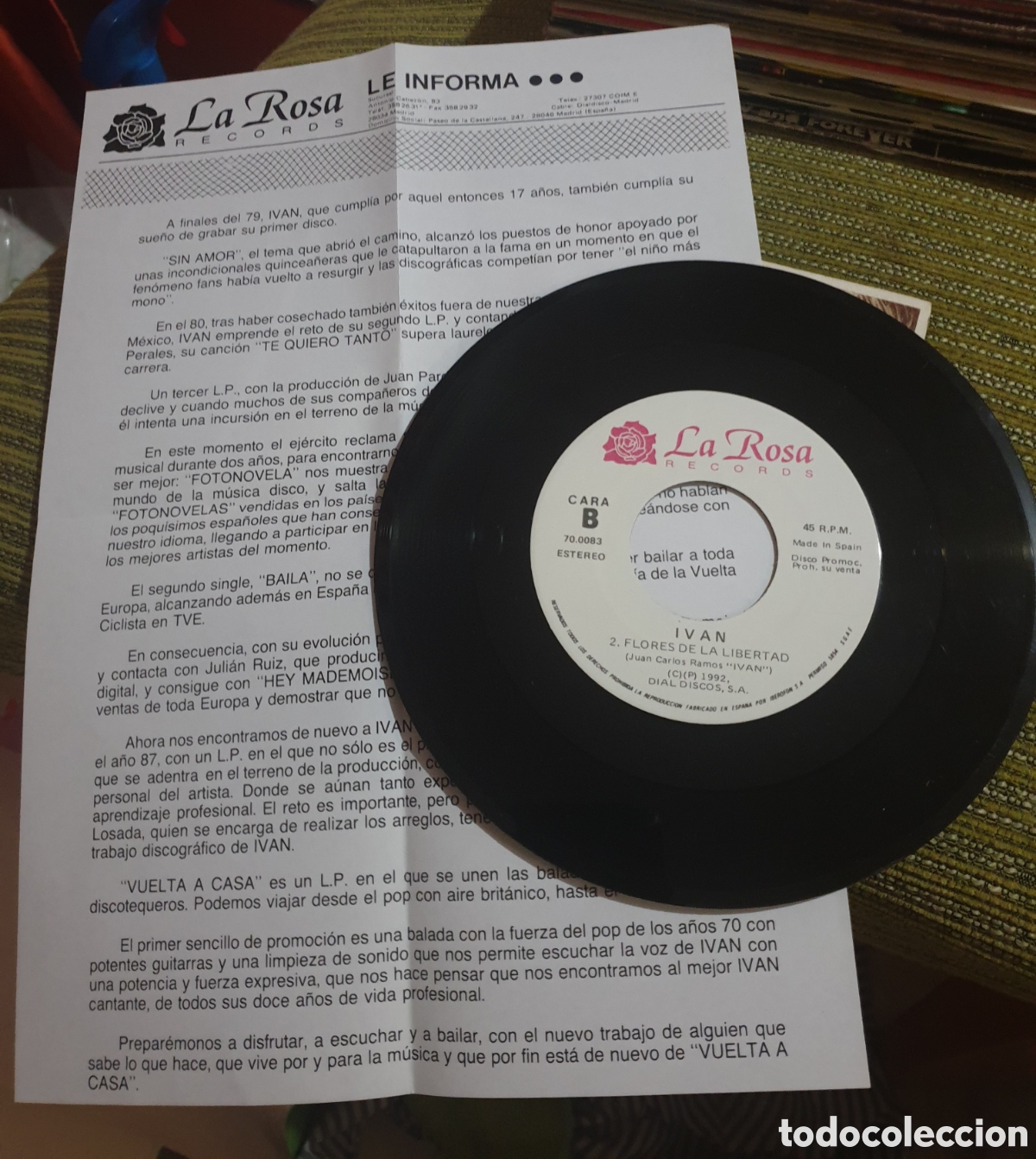 Discos de vinilo: Ivan - salvame. Con hoja - Foto 2