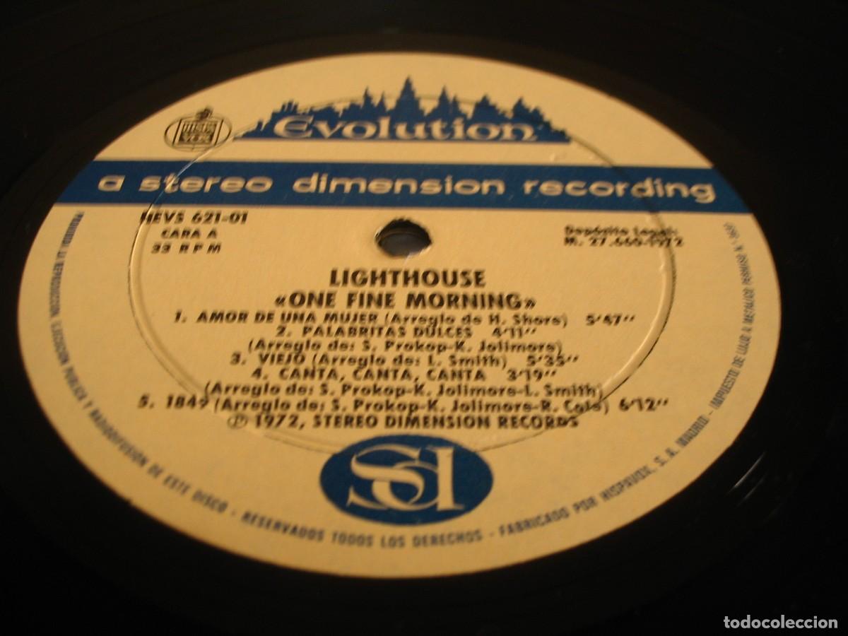 Discos de vinilo: LIGHTHOUSE LP ONE FINE MORNING EVOLUTION ORIGINAL ESPA&Ntilde;A 1972 - Foto 8