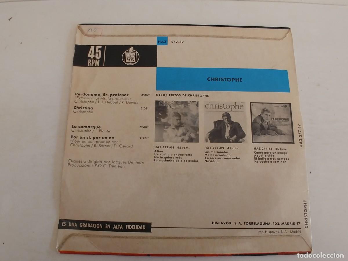 Discos de vinilo: CHRISTOPHE-EP PERDONEME SR. PROFESOR +3 - Foto 2