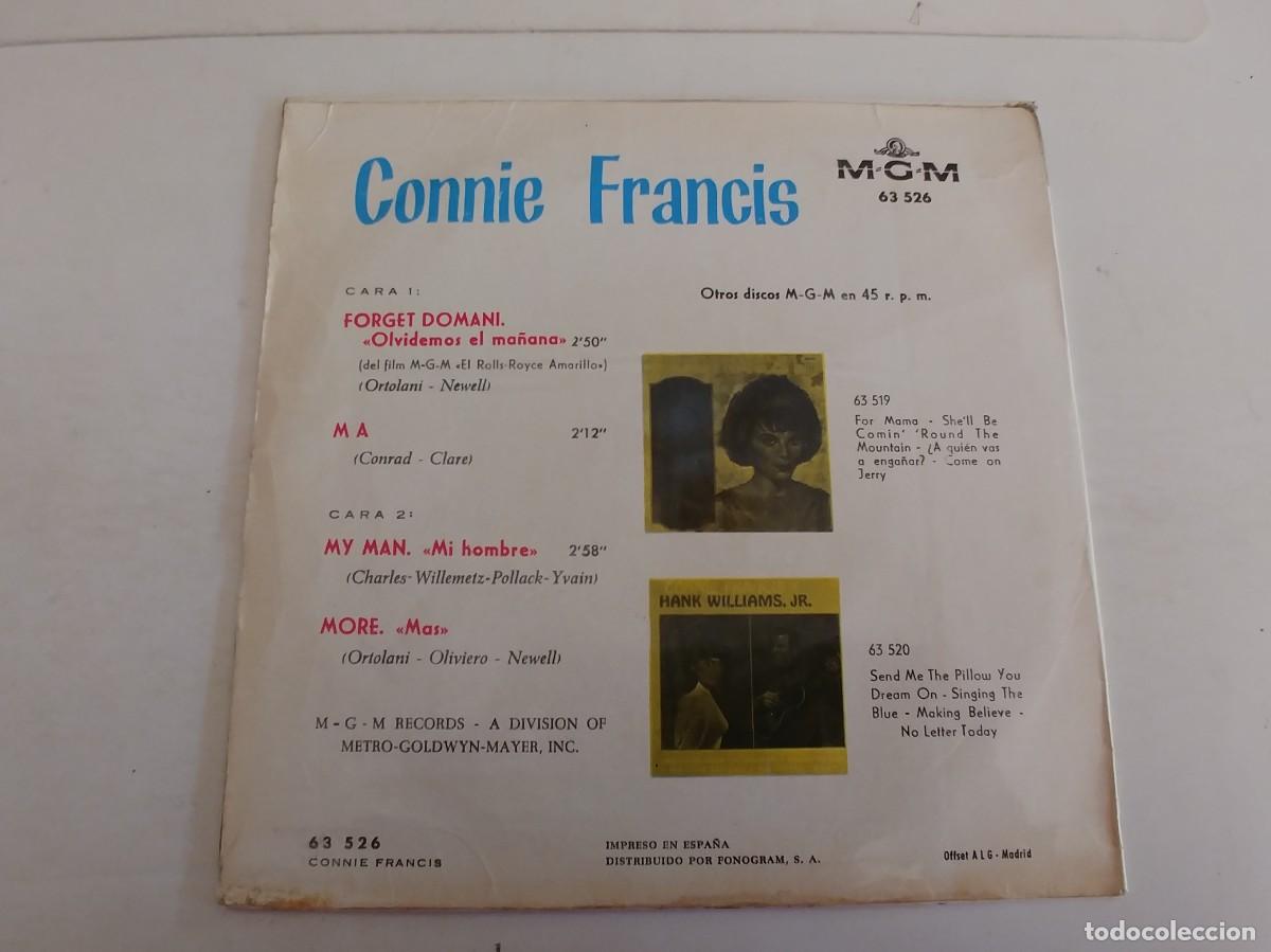 Discos de vinilo: CONNIE FRANCIS-EP FORGET DOMANI +3 - Foto 2