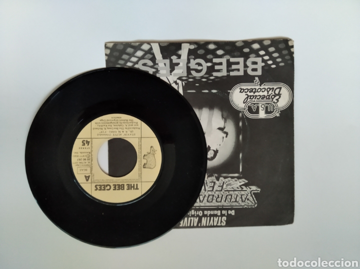 Discos de vinilo: Single de los Bee gees stayin alive - Foto 3