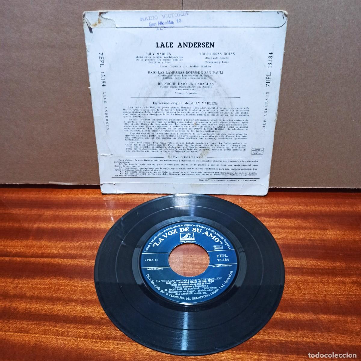 Discos de vinilo: SINGLE - LILY MARLEN - LALE ANDERSEN - DISCO DE VINILO - Foto 2
