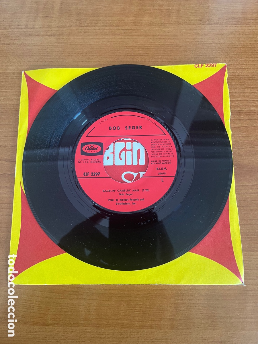 Discos de vinilo: Bob Seger System - Ramblin Gamblin Man - Foto 3