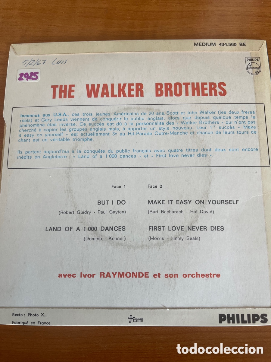 Discos de vinilo: Les Walker Brothers - But i Do - Foto 2