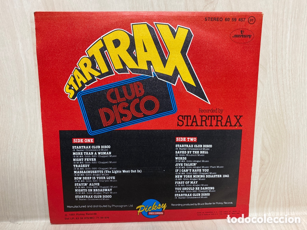 Discos de vinilo: Startrax - Startrax Club Disco (7&rdquo;, Single) - Foto 2