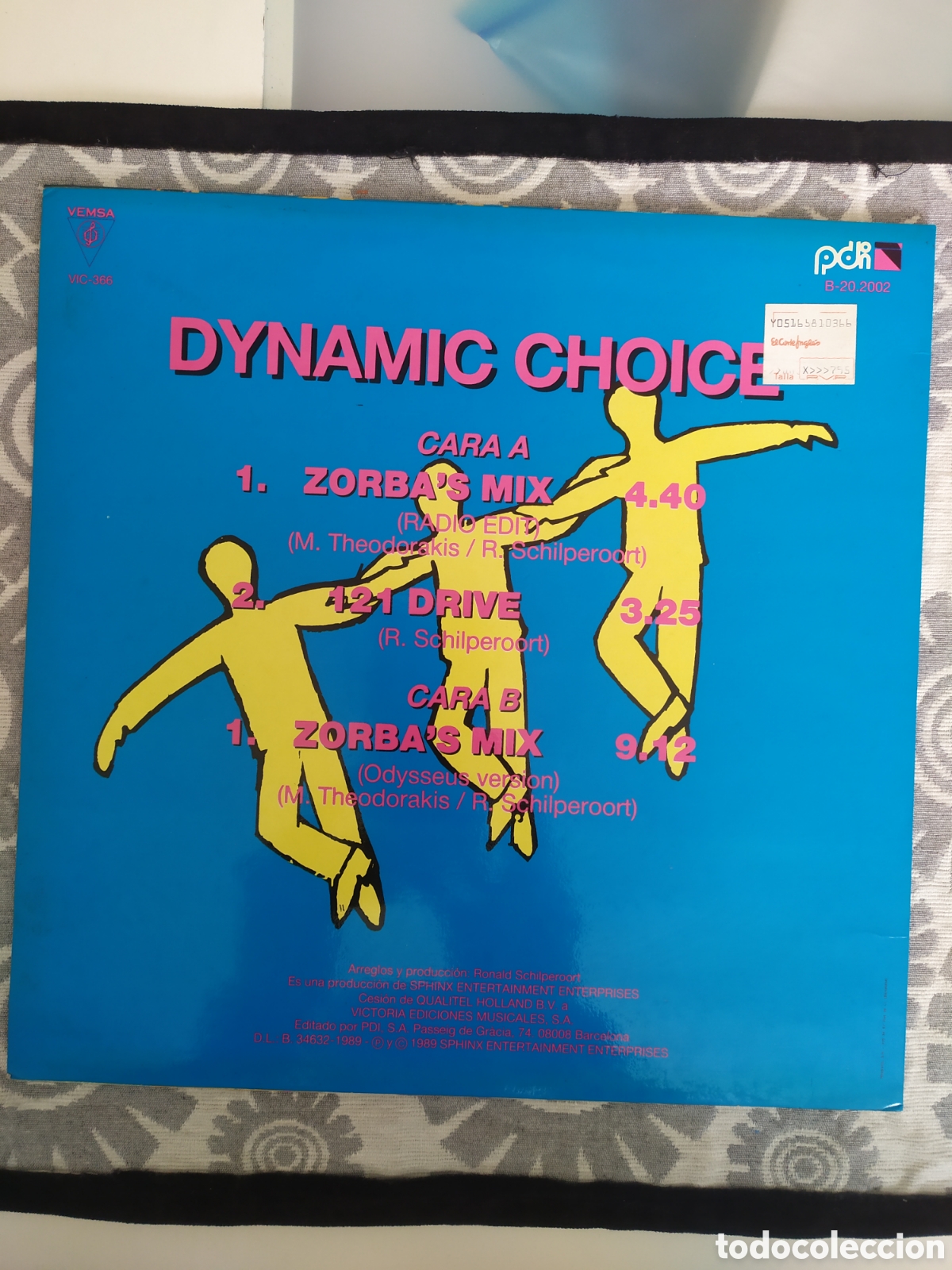 Discos de vinilo: Maxi single Dynamic Choice. Zorbas Mix - Foto 2