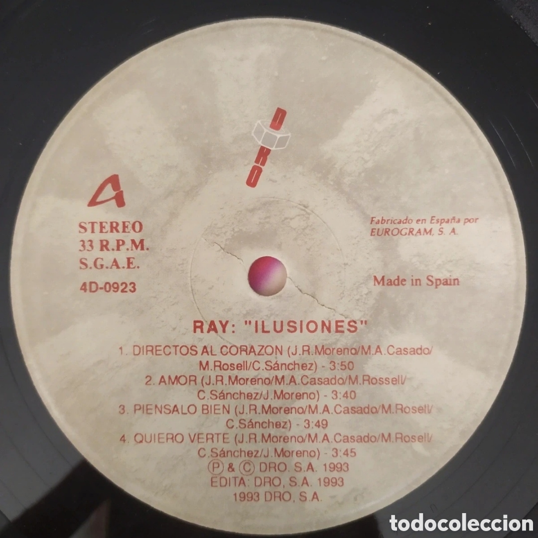 Discos de vinilo: Lp Ray. Ilusiones - Foto 3