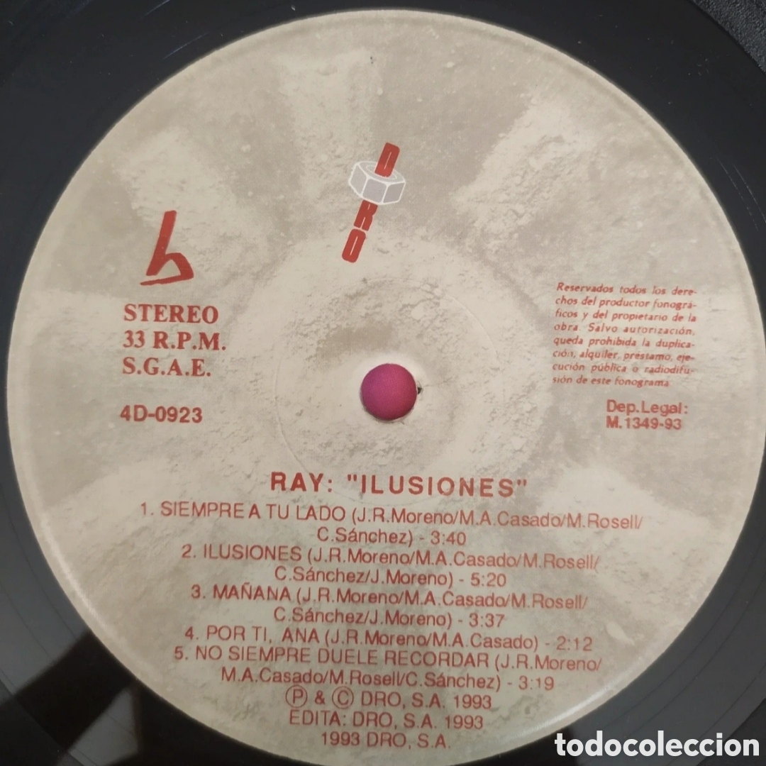 Discos de vinilo: Lp Ray. Ilusiones - Foto 4